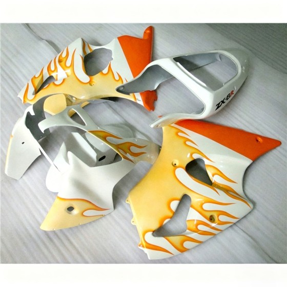 Kawasaki Ninja ZX6R Orange Flame Motorcycle Fairings (2000-2002)