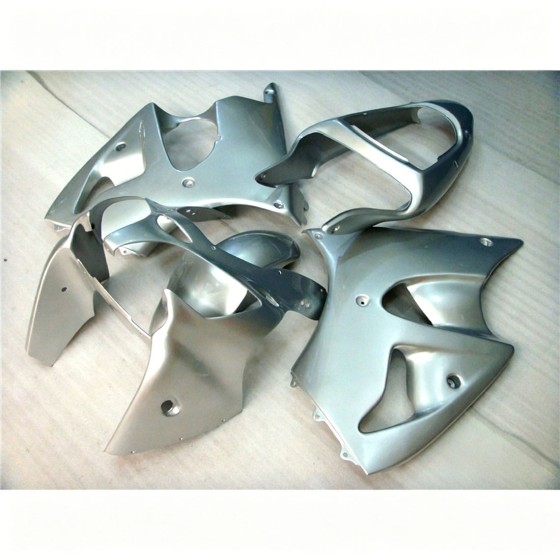 Kawasaki Ninja ZX6R Silver Motorcycle Fairings (2000-2002)