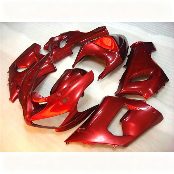 Kawasaki Ninja ZX-6R Candy Red Motorcycle Fairings (2005-2006)