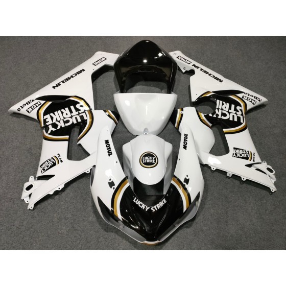 Kawasaki Ninja ZX-6R Black & White Motorcycle Fairings (2005-2006)