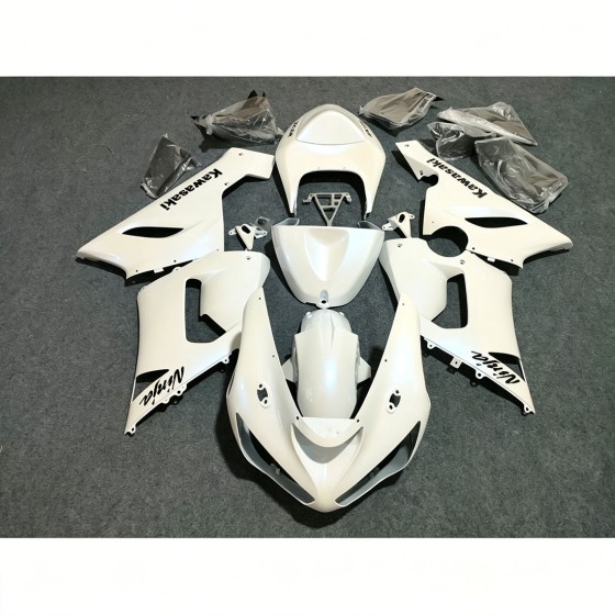 Kawasaki Ninja ZX-6R Chameleon White/Purple Motorcycle Fairings (2005-2006)