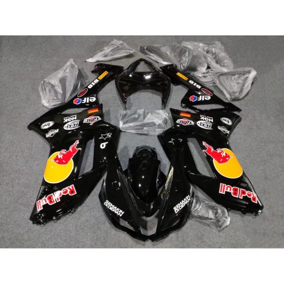 Kawasaki Ninja ZX-6R Red Bull Motorcycle Fairings (2007-2008)