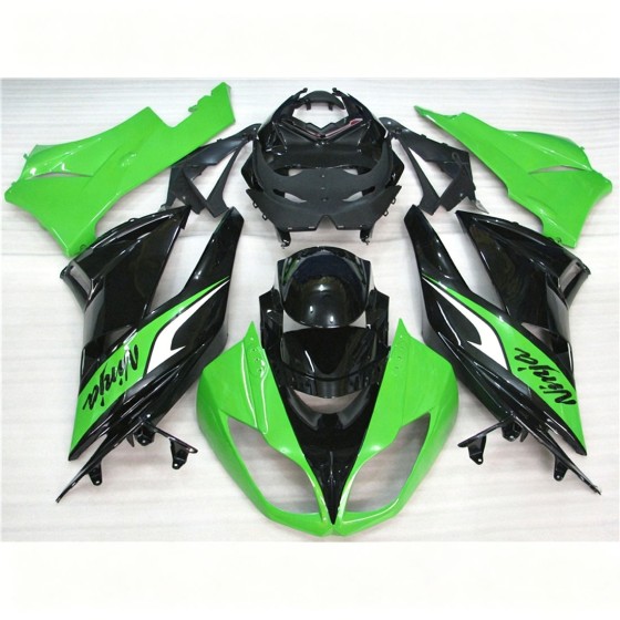 Green Kawasaki Ninja ZX-6R Motorcycle Fairings (2009-2012)