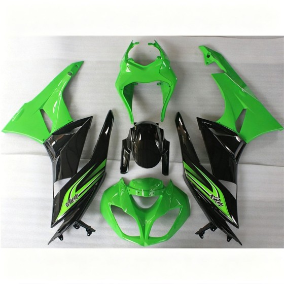 Kawasaki Ninja ZX-6R Green & Black Motorcycle Fairings (2009-2012)
