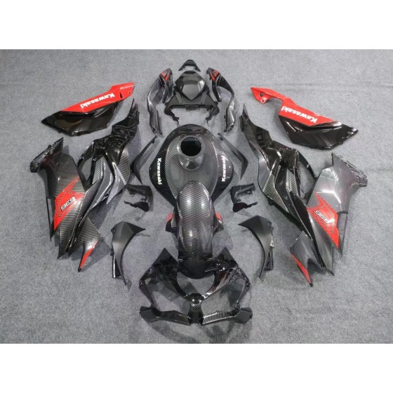 Carbon Fiber/Red Fairings for Kawasaki Ninja ZX6R(full tank cover)(2024-2025)