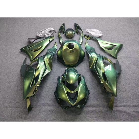 Chameleon Green/Blue Fairings for Kawasaki Ninja ZX6R(full tank cover)(2024-2025)