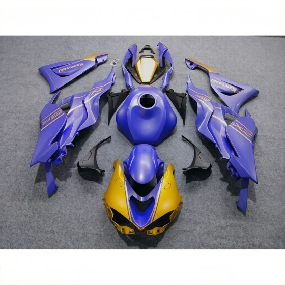 Matte Blue/Gold Fairings for Kawasaki Ninja ZX6R(full tank cover)(2024-2025)
