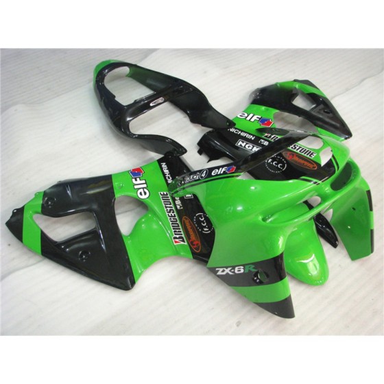 Black & Green Kawasaki Ninja ZX6R (1995-1999)