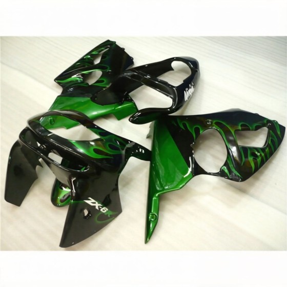 Black with Pearl Green Kawasaki Ninja ZX6R (1995-1999)