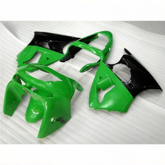Glossy Green with Black Trims Kawasaki Ninja ZX6R Motorcycle Fairings(1995-1999)