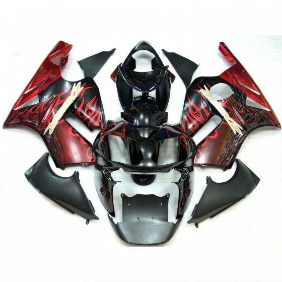 Kawasaki Ninja ZX12R Red Flame Motorcycle fairings(2002-2004)