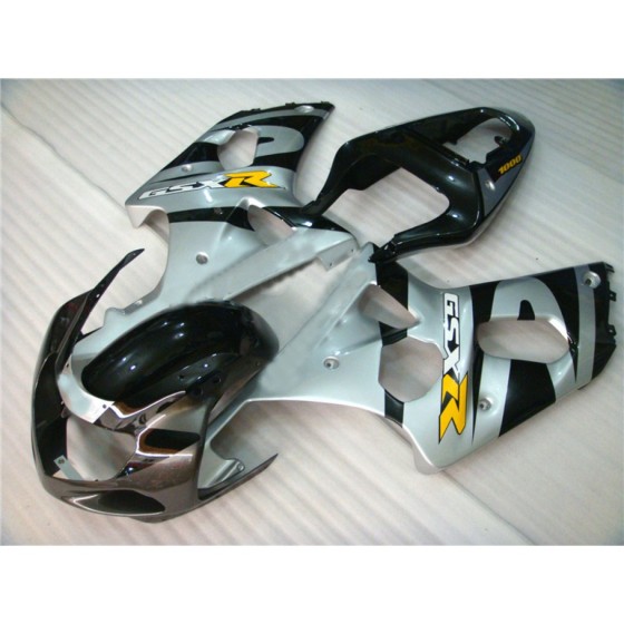 Suzuki GSXR1000 Silver & Black Motorcycle Fairings(2000-2002)