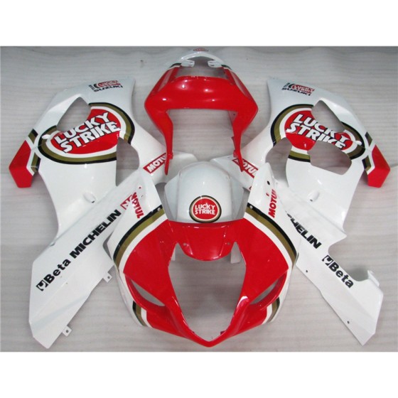 Suzuki GSXR1000 Red & White Motorcycle Fairings(2003-2004)