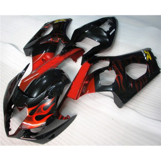 Suzuki GSXR1000 Red Flame Motorcycle Fairings(2003-2004)