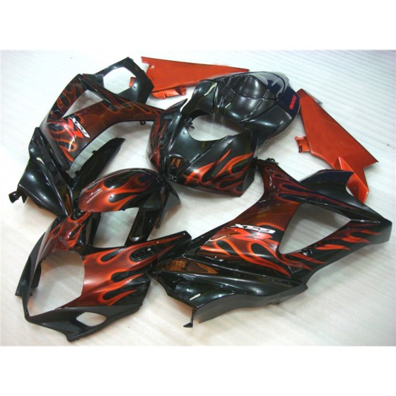 Suzuki GSXR1000 Orange Red Flame Motorcycle Fairings(2007-2008)