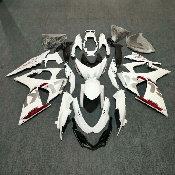 Suzuki GSXR1000 Customized White Motorcycle Fairings(2009-2016)