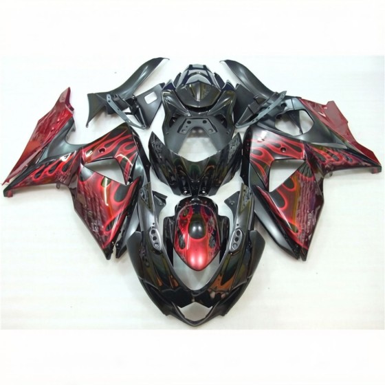 Suzuki GSXR1000 Red Flame Motorcycle Fairings(2009-2016)