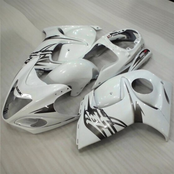 Suzuki Hayabusa GSXR1300R White & Dark Silver Motorcycle Fairings(2008-2016)