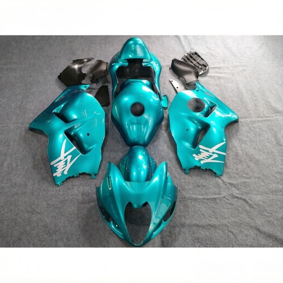 Suzuki Hayabusa GSXR1300R Customized Blue Motorcycle Fairings with full tank cover(1997-2007)