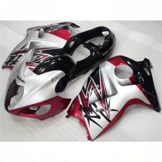 Suzuki Hayabusa GSXR1300R Red & Silver Motorcycle Fairings(1997-2007)
