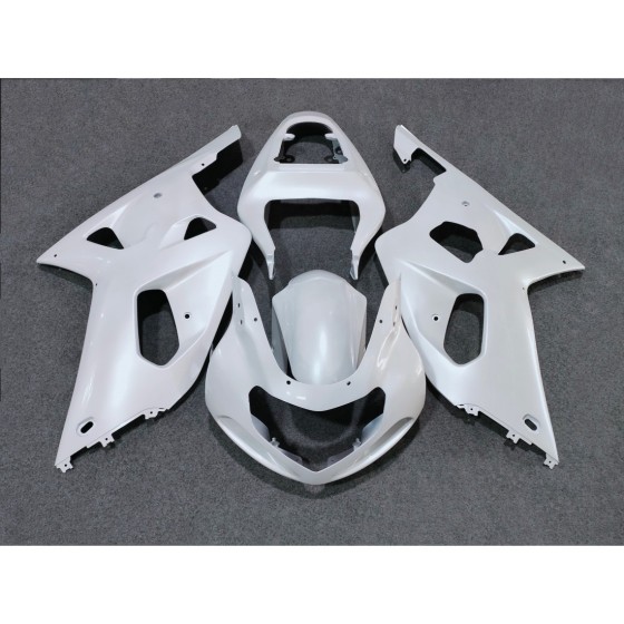 Pearl White Suzuki GSXR600 750 K1 Motorcycle Fairings(2001-2003)