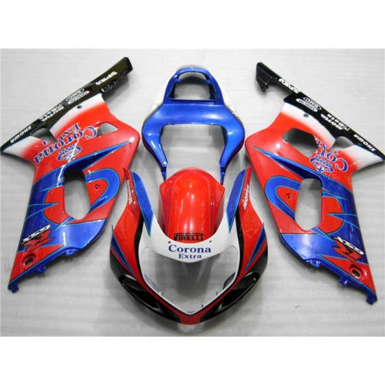 Red & Blue Suzuki GSXR600 750 K1 Motorcycle Fairings(2001-2003)