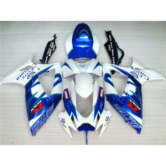 Blue & White Suzuki GSXR600 750 K6 Motorcycle Fairings(2006-2007)