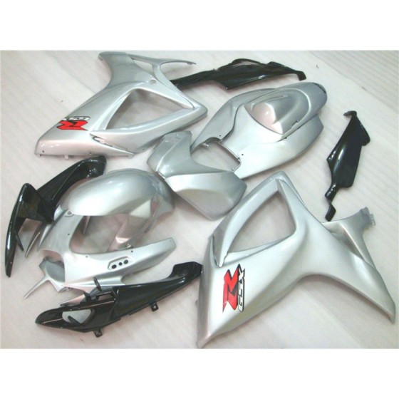 Silver Suzuki GSXR600 750 K6 Motorcycle Fairings(2006-2007)
