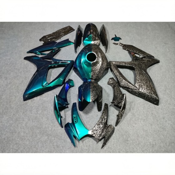 Suzuki GSXR600 750 K6 Chameleon Blue/green Motorcycle Fairings(Full Tank Cover)(2006-2007)