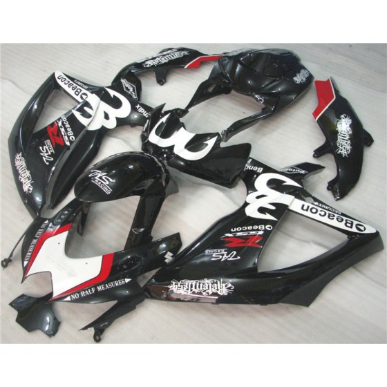 Black Suzuki GSXR600 750 K8 Motorcycle Fairings(2008-2010)