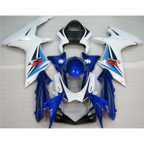 White & Blue Suzuki GSXR600 750 K11 Motorcycle Fairings(2011-2022)