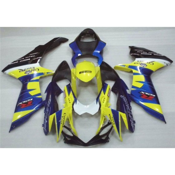 Yellow & Blue Suzuki GSXR600 750 K11 Motorcycle Fairings(2011-2022)