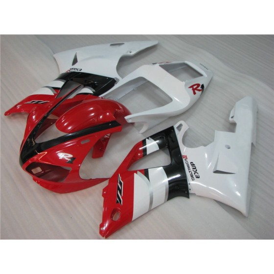 Yamaha YZF R1 Red & White Motorcycle Fairings(1998-1999)