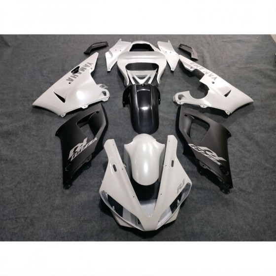 Yamaha YZF R1 Pearl White/Matte black Motorcycle Fairings(2000-2001)