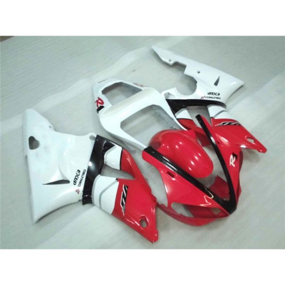 Yamaha YZF R1 Red & White Motorcycle Fairings(2000-2001)