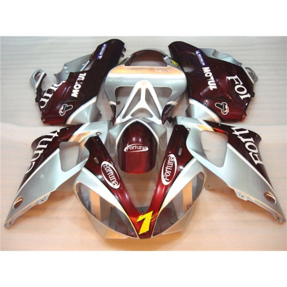 Yamaha YZF R1 Silver & Black Motorcycle Fairings(2000-2001)