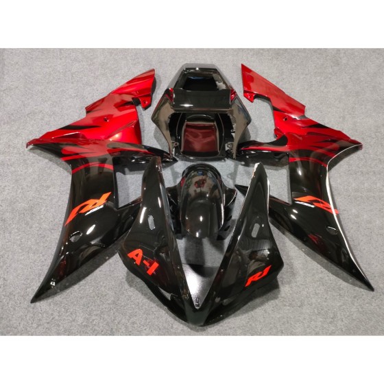 Red Flame Yamaha YZF R1 Motorcycle Fairings(2002-2003)