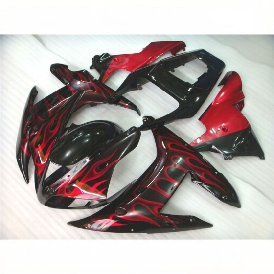 Yamaha YZF R1 Red Flame Motorcycle Fairings(2002-2003)