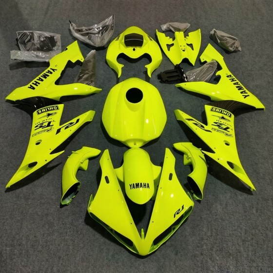 Yamaha Glossy Neon Yellow R1 Motorcycle Fairings(Full Tank Cover)(2004-2006)