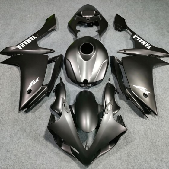 Yamaha R1 Matte Black/White decals Motorcycle Fairings(Full Tank Cover)(2007-2008)