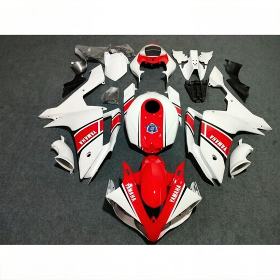 Yamaha R1 Red and White Anniversary Motorcycle Fairings(Full Tank Cover)(2007-2008)