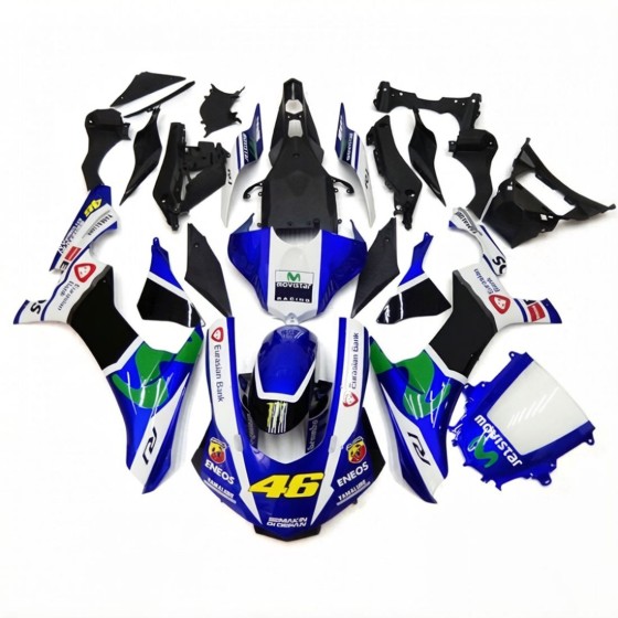 Yamaha YZF R1 Black & Blue Motorcycle Fairings(2015-2019)