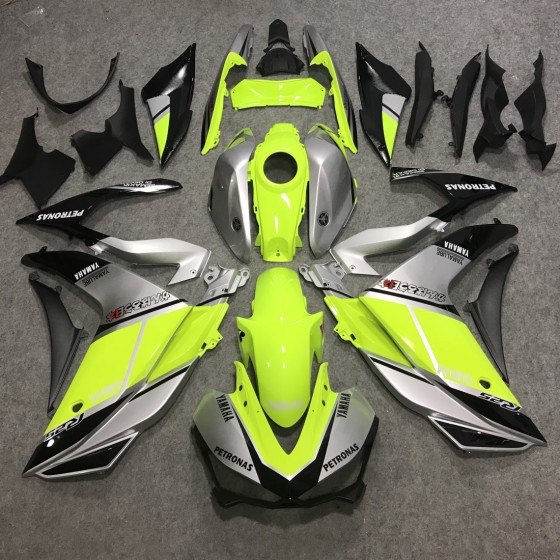 Yellow & Silver Yamaha R3 Motorcycle Fairings(2015-2018)
