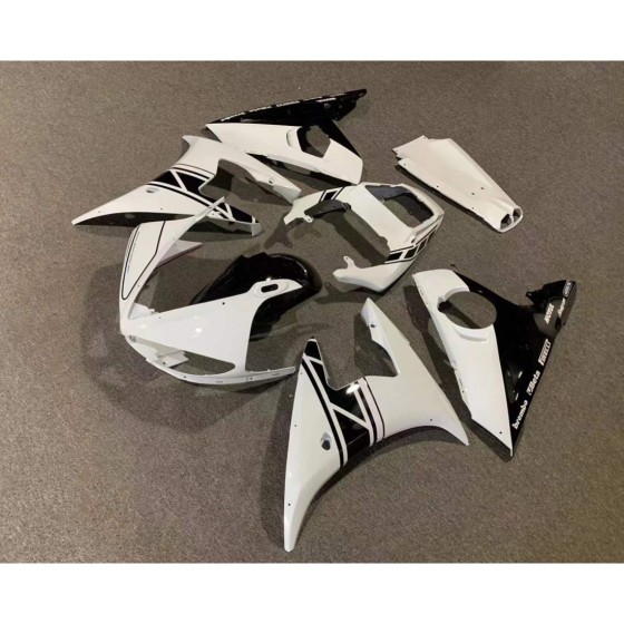 Yamaha YZF R6 Black & White Motorcycle Fairings(2003-2004)