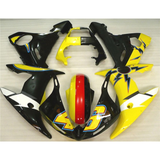 Yamaha YZF R6 Black & Yellow Motorcycle Fairings(2003-2005)