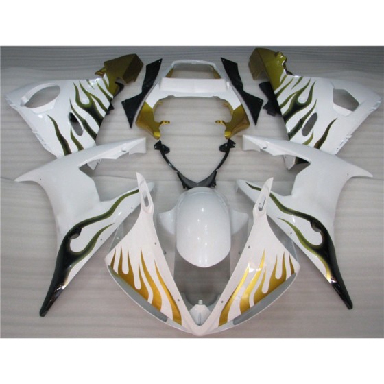 Yamaha YZF R6 Green Flame Motorcycle Fairings(2003-2005)