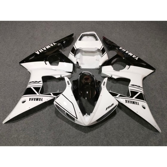 Yamaha YZF R6 White & Black Motorcycle Fairings(2003-2005)