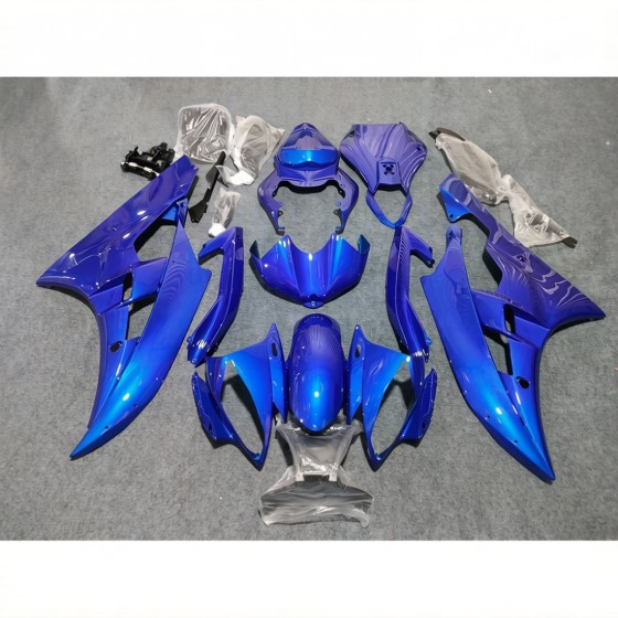Customized Blue Yamaha YZF R6 Motorcycle Fairings(2006-2007)