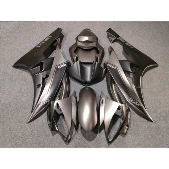 Customized Silver Grey Yamaha YZF R6 Motorcycle Fairings(2006-2007)