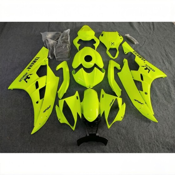 Neon Yellow Yamaha YZF R6 Motorcycle Fairings With Full Tank Cover(2006-2007)